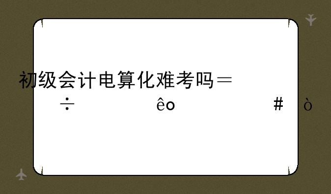 初级会计电算化难考吗？都考些什么？