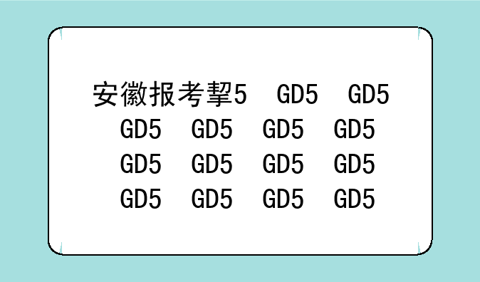 安徽报考指南—安徽报考指南2025最新版本